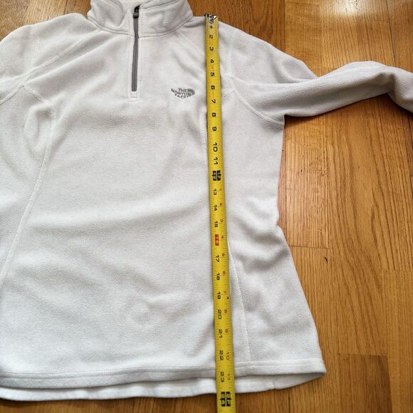 The North Face Women's 1/4 Zip Fleece Pullover Layering Outdoor White Size M GUC - Picture 7 of 16